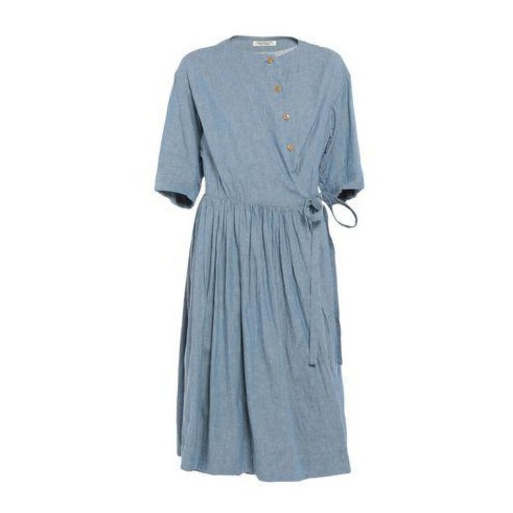 Yohji Yamamoto Blue Denim Button Dress